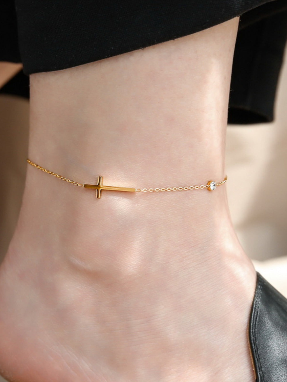Gold Cross Bracelet/Anklet
